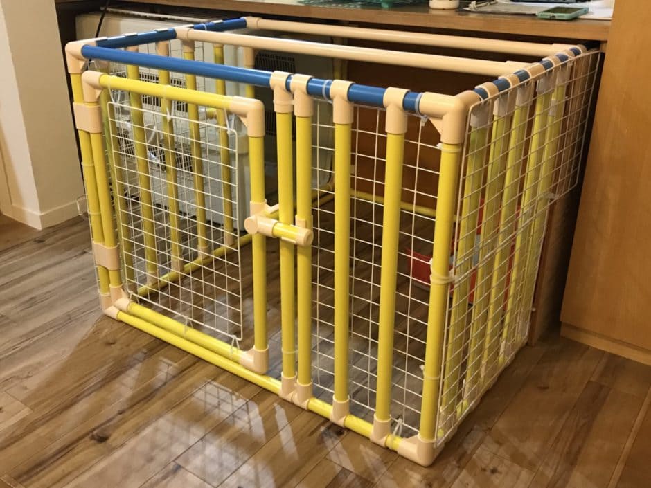 Chuồng mèo làm bằng ống thép bọc nhựa