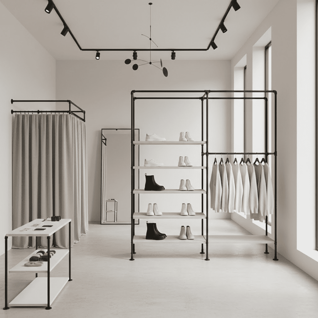 Hệ thống kệ trưng bày giày dép